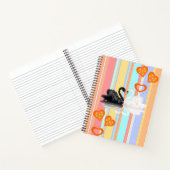 Carnet spirale Swan Stripe Orange Hearts (Intérieur)