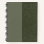 Carnet spirale texturé Moss Green - personnalisabl (Devant)