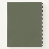 Carnet spirale texturé Moss Green - personnalisabl (Dos)