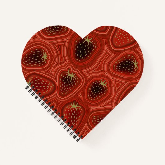Carnet Spirale tourbillon de fraise (Devant)
