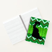 Carnet spirale Vert Blanc Noir Chevron Lady (Intérieur)