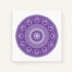 Carnet Spirit Dodecahedron Mandala Purple Carré Notebook
