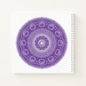 Carnet Spirit Dodecahedron Mandala Purple Carré Notebook (Dos)
