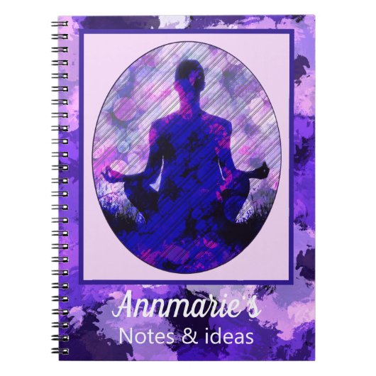 Carnet Spirituelle pourpre assis Yoga Pose (Devant)