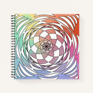 Carnet Spirograph Mandala Carré Sketbook
