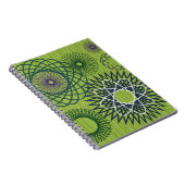 Carnet Spirographe Motif géométrique bleu vert (Côté Droit)