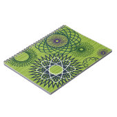 Carnet Spirographe Motif géométrique bleu vert (Côté gauche)