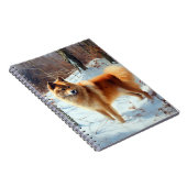 Carnet Spitz Finlandais Laisser Neige Noël (Côté Droit)