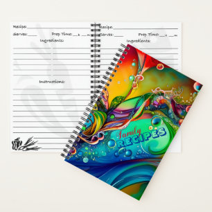 Carnet Splash ! Bulles colorées Recettes Abstraites