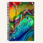 Carnet Splash ! Bulles colorées Recettes Abstraites (Recto)