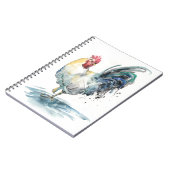 Carnet Splash de coq - Aquarelle (Côté gauche)