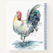 Carnet Splash de coq - Aquarelle (Dos)