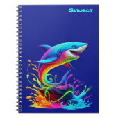 Carnet Splash de requin coloré (Devant)