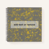 Carnet Splashes de peinture gris et jaune (Devant)
