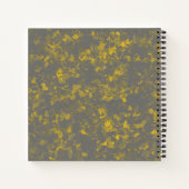 Carnet Splashes de peinture gris et jaune (Dos)