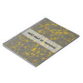 Carnet Splashes de peinture gris et jaune (Côté gauche)