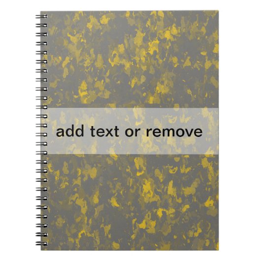 Carnet Splashes de peinture gris et jaune (Devant)