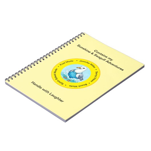 Carnet Splish Splash funny summer Seagull vacation memory (Côté gauche)