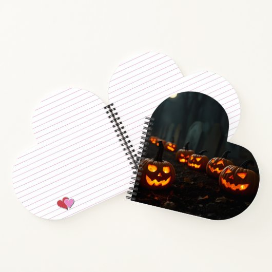 Carnet Spooky Candlelit Pumpkin Graveyard Notebook (Intérieur)