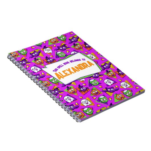 Carnet Spooky Spell Book Halloween Personalized Notebook (Côté Droit)