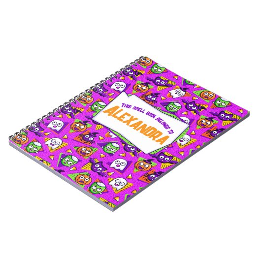 Carnet Spooky Spell Book Halloween Personalized Notebook (Côté gauche)