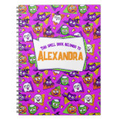Carnet Spooky Spell Book Halloween Personalized Notebook (Devant)