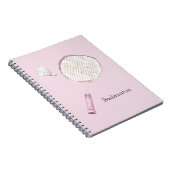Carnet Sports de badminton rose (Côté Droit)