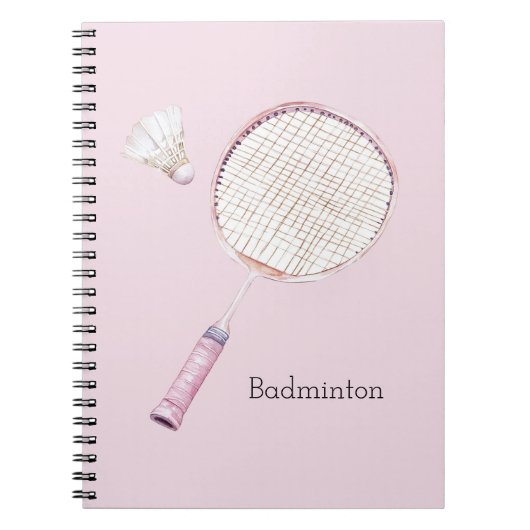 Carnet Sports de badminton rose (Devant)