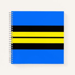 Carnet Sporty Electric Blue Jaune Black Racing Stripes