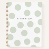 Carnet Spot Spot Sage Vert Moderne Point Minimal (Devant)