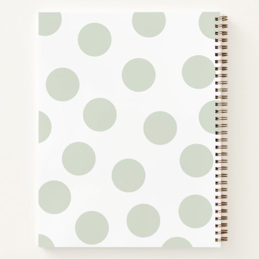 Carnet Spot Spot Sage Vert Moderne Point Minimal (Dos)