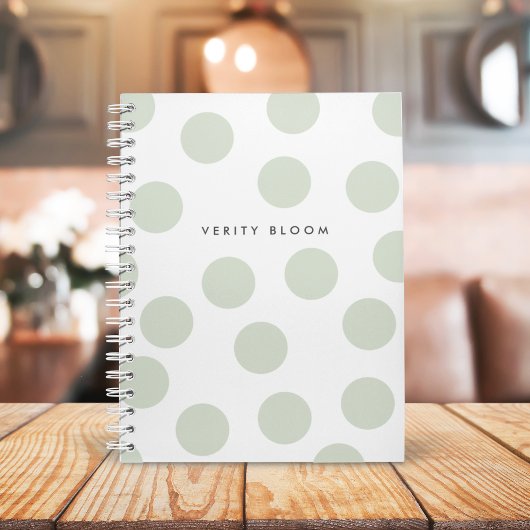 Carnet Spot Spot Sage Vert Moderne Point Minimal