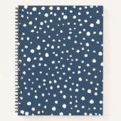 Carnet Spots Dalmatiens Bleus Marine, Points Dalmatiens,  (Devant)