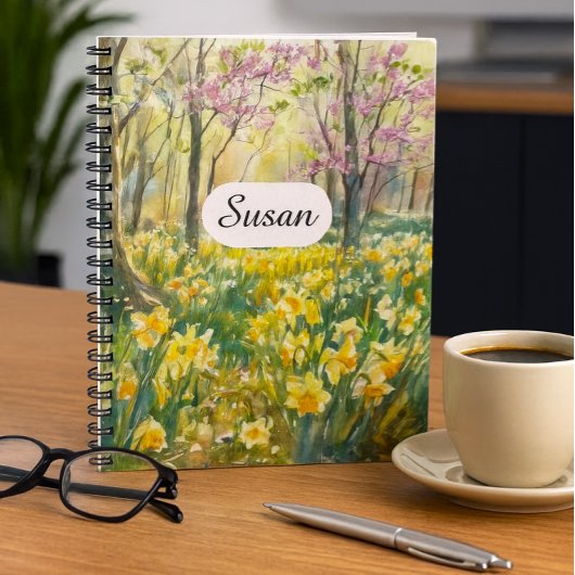 Carnet Spring Daffodil Meadow Watercolor Notebook