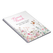 Carnet Spring Deep Pink Butterfly Floral Baby Shower (Côté Droit)