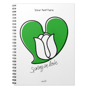 Carnet Spring in Love - White Tulips