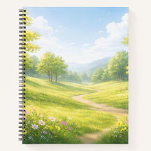 Spring Meadow Nature Spiral Notebook