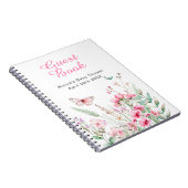 Carnet Spring Pink Butterfly Floral Baby Shower (Côté Droit)