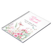 Carnet Spring Pink Butterfly Floral Baby Shower (Côté gauche)