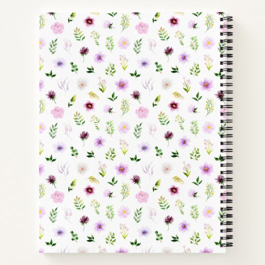 Carnet Spring Purple Floral Baby Shower Guest Book (Dos)