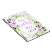Carnet Spring Purple Floral Wedding Planner (Côté Droit)