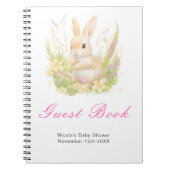 Carnet Spring Rabbit Baby Shower Guest Book (Devant)