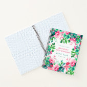 Carnet Spring Watercolor Floral 90th Birthday Guest Book (Intérieur)