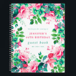 Carnet Spring Watercolor Floral 90th Birthday Guest Book<br><div class="desc">Célébrez dans le style avec notre livre d'hôtes brillant et audacieux 90th Birthday Party,  avec notre étonnante aquarelle fleurie design dans les couleurs de printemps été. Commandez dès maintenant et faites de votre quatre-vingt-dixième anniversaire un anniversaire mémorable !</div>