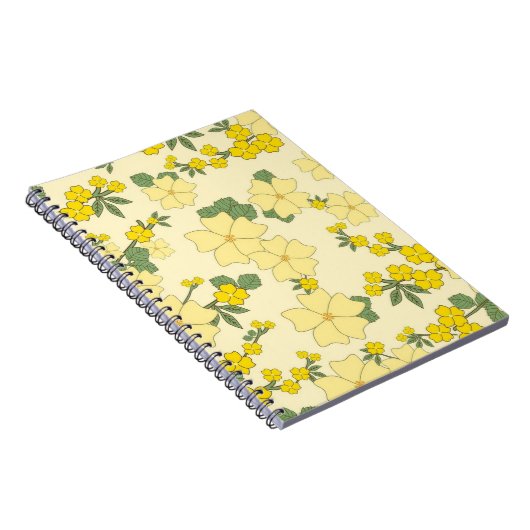 Carnet Spring Yellow Floral Pattern (Côté Droit)