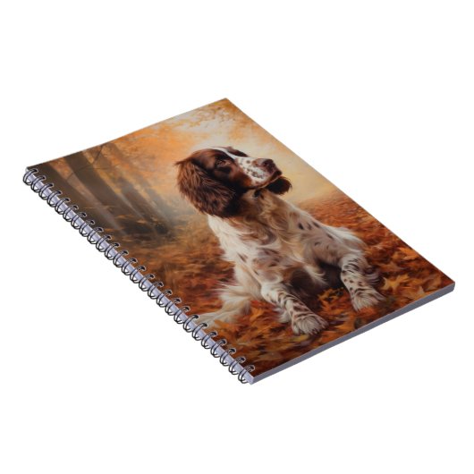 Carnet Springer Spaniel à l'automne Feuilles automne Insp (Côté Droit)