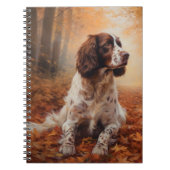 Carnet Springer Spaniel à l'automne Feuilles automne Insp (Devant)