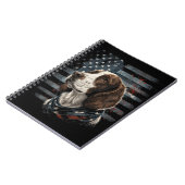 Carnet Springer Spaniel Chien Drapeau Américain (Côté gauche)