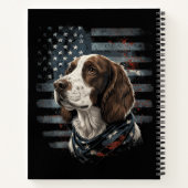 Carnet Springer Spaniel Chien Drapeau Américain (Dos)