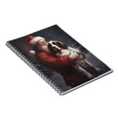 Carnet Springer Spaniel Père Noël Noël Festif (Côté Droit)